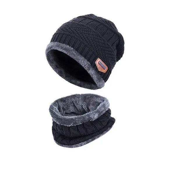 ✨✨BRAND NEW Winter Knit Skull Cap Beanie Hat with Neck Gaiter - Picture 5 of 9
